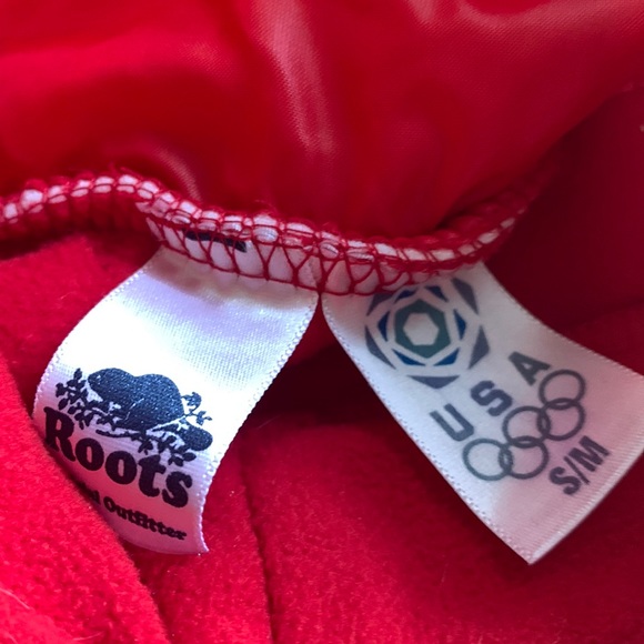 OLYMPICS 2006 Roots Team USA Torino Beret Hat Red Fleece Adjustable S/M UNISEX - Picture 6 of 8